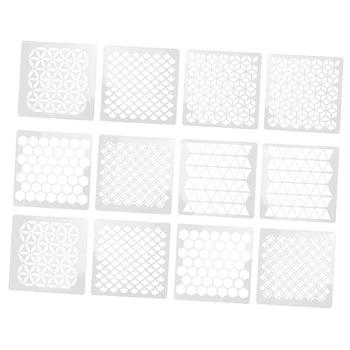 LIFKOME 12 Stück Teiliges Schablonen für Wandmalerei Geometrische DIY Vorlagen Wiederverwendbar Robust und Leicht zu Reinigen Kreative Wandgestaltung für Zuhause und Laden Vielseitig und von LIFKOME