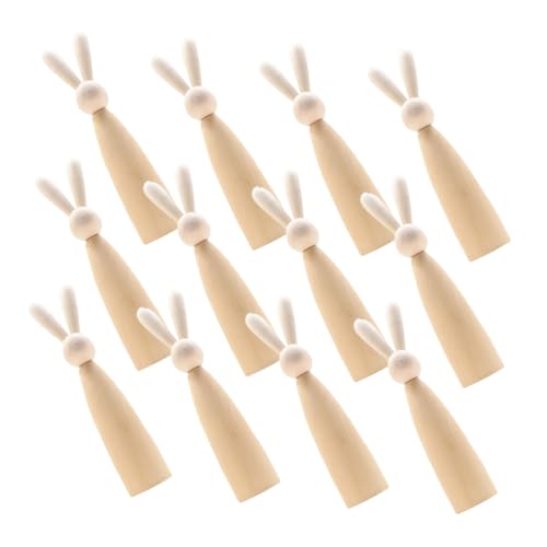 LIFKOME 12 Stück Teiliges Set Holzfiguren Osterhasen zum Bemalen Natürliche DIY Holzpuppen für Kreative Bastelprojekte Glatte Oberfläche Sichere Spielfiguren für Dekoration LIFKOME 12 Stück Teiliges Set Holzfiguren Osterhasen zum Bemalen Natürliche DIY Holzpuppen für Kreative Bastelprojekte Glatte Oberfläche Sichere Spielfiguren für Dekoration von LIFKOME