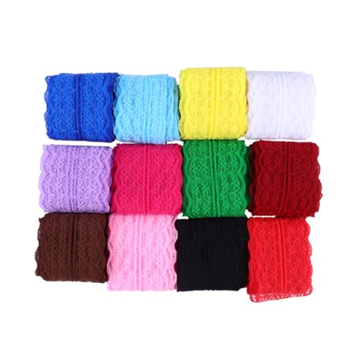 LIFKOME 12 Stück Teiliges Spitzen dekoband Breit Lang Bunte Spitzenbänder für Geschenkverpackung DIY Basteln Partydeko und Haarstyling Vielseitig Einsetzbar LIFKOME 12 Stück Teiliges Spitzen dekoband Breit Lang Bunte Spitzenbänder für Geschenkverpackung DIY Basteln Partydeko und Haarstyling Vielseitig Einsetzbar von LIFKOME