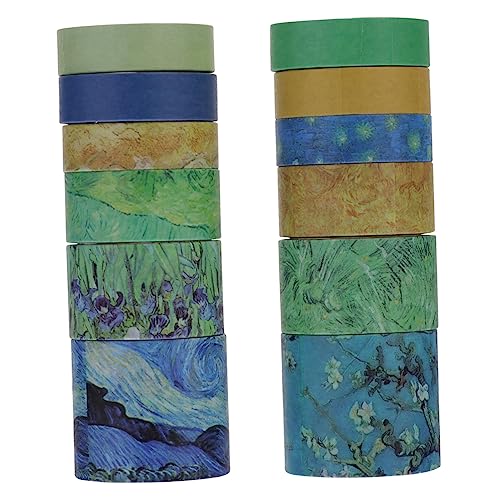 LIFKOME 12 Stück Teiliges Washi Tape Set Kreative Dekorative Klebebänder mit Mustern für DIY Scrapbooking Journale Kalender und Robustes Papiermaterial für Handarbeiten und Kreative von LIFKOME