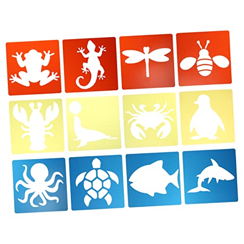 LIFKOME 12 Stück Teiliges Wiederverwendbares Schablonen Set für Tiermuster Buntem Design für Zeichnen und Malen für Bastelprojekte und Lernaktivitäten LIFKOME 12 Stück Teiliges Wiederverwendbares Schablonen Set für Tiermuster Buntem Design für Zeichnen und Malen für Bastelprojekte und Lernaktivitäten von LIFKOME