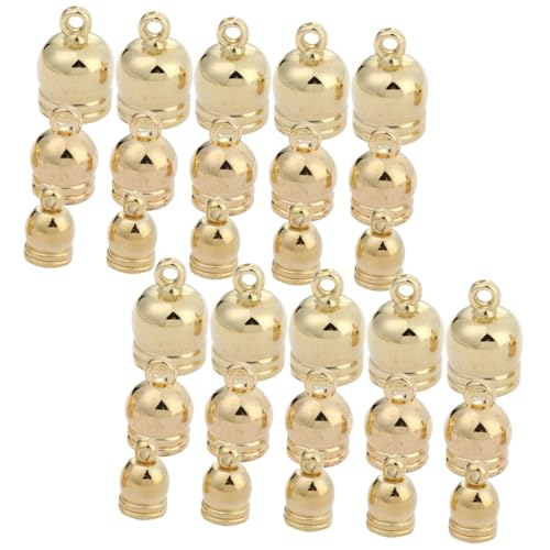 LIFKOME 120 Stück Teiliges DIY Tassel Endkappen Mehrfarbige Metallkappen mit Innendurchmesser Vielseitige Schmuckzubehör für Kordel enden Basteln von Armbändern Schlüsselanhängern und von LIFKOME