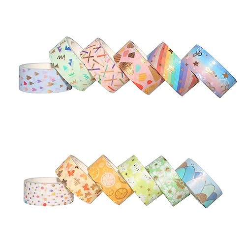LIFKOME 12Rollen Dekoratives Washi Tape DIY Klebebänder Mit Goldfolie Für Scrapbooking Geschenkverpackungen Journaling Und Bastelprojekte LIFKOME 12Rollen Dekoratives Washi Tape DIY Klebebänder Mit Goldfolie Für Scrapbooking Geschenkverpackungen Journaling Und Bastelprojekte von LIFKOME