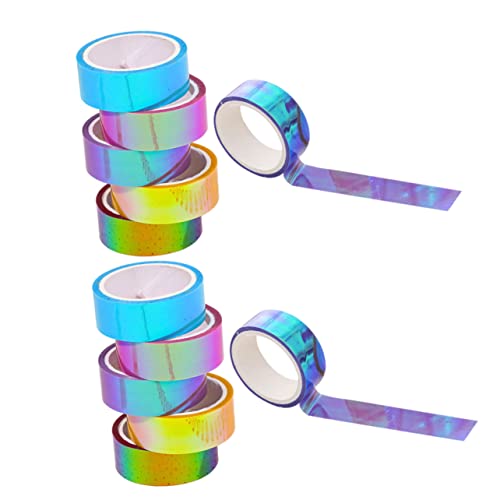 LIFKOME 12Rollen Wasserdichtes Dekoratives Scrapbook Klebeband Bunte Gradienten Washi Tapes für DIY Journaling und Schulbedarf Farben für Geschenkgestaltung von LIFKOME