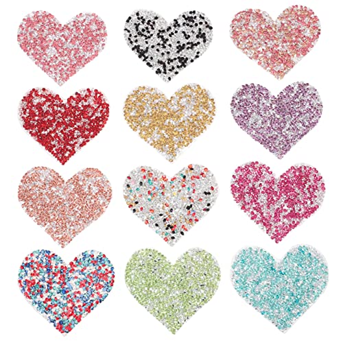 LIFKOME 12Stücke Teiliges Bling Patch Herzform Aufkleber für Kleidung Taschen DIY Dekoration zur Abdeckung von Flecken und Kreativen Projekten Applikationen LIFKOME 12Stücke Teiliges Bling Patch Herzform Aufkleber für Kleidung Taschen DIY Dekoration zur Abdeckung von Flecken und Kreativen Projekten Applikationen von LIFKOME