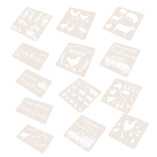 LIFKOME 13 Stück Teiliges Farm Themen Schablonen für Malerei DIY Zeichnungsschablonen für Handbücher Tagebücher und Bastelarbeiten Wiederverwendbar und Leicht zu Reinigen LIFKOME 13 Stück Teiliges Farm Themen Schablonen für Malerei DIY Zeichnungsschablonen für Handbücher Tagebücher und Bastelarbeiten Wiederverwendbar und Leicht zu Reinigen von LIFKOME