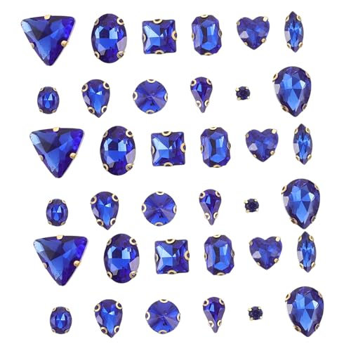 LIFKOME 130 Stück Claw Rhinestones für DIY Handgenähte Dekorationen für Kleidung und Accessoires Mehrfarbige Strasssteine für Bastelprojekte von LIFKOME