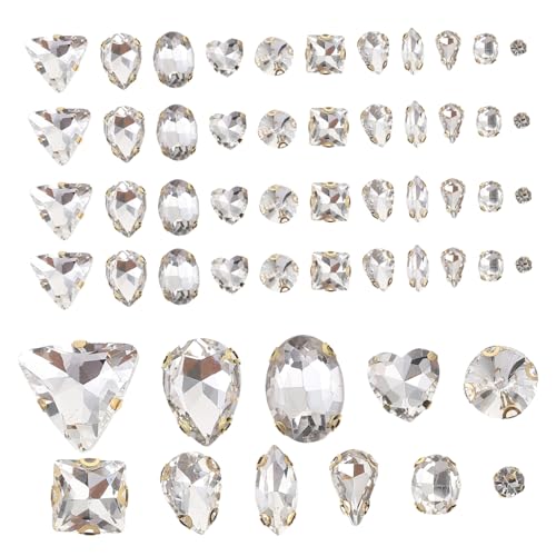 LIFKOME 130 Stück Rhinestones mit Krallen für DIY Dekorationen Handgefertigte Schmuck Accessoires für Kleidung Hochzeitskleider Taschen und Mehr von LIFKOME