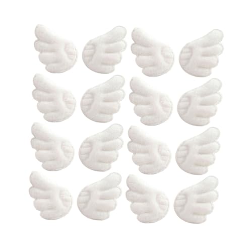 LIFKOME 15 Paare Weiße Engelsflügel Stoffapplikationen zum Aufnähen und Aufbügeln Niedliche DIY Bügelflicken für Kinderkleidung Schuhe Haaraccessoires Langlebige Textilverzierungen von LIFKOME