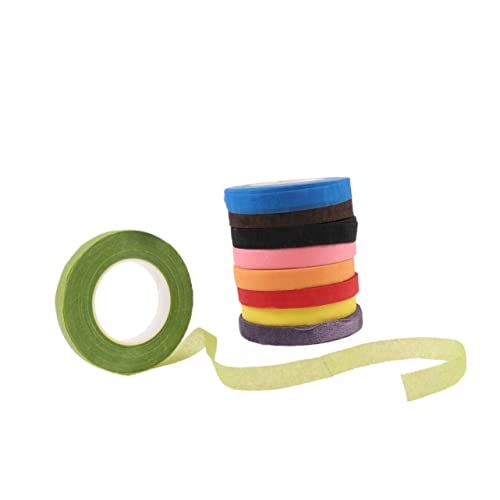 LIFKOME 15 Rollen Bunte Blumenbänder Yards Farbige Klebebänder für Blumenarrangements DIY Deko Sträußewickeln Bastelprojekte Geschenkverpackungen von LIFKOME