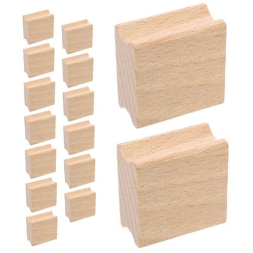 LIFKOME 15 Stück Blankosigel Buche Scrapbook-siegel Diy -stempel Diy Craft Tool Sammelalbum Liefert Diy-siegel Blanko-stempel Zum Selbermachen Leerer Stempel Khaki Holz von LIFKOME