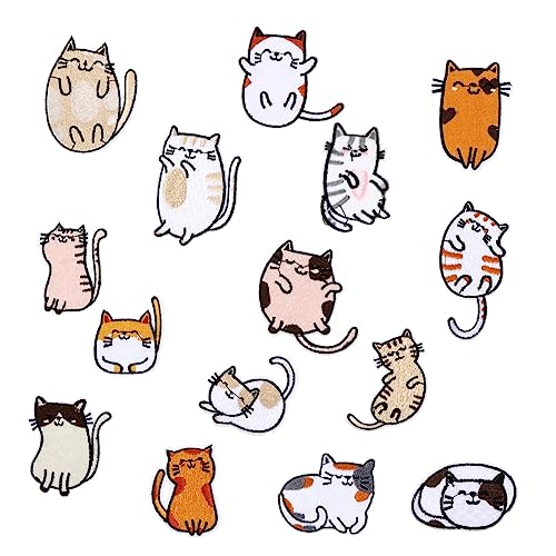 LIFKOME 15 Stück Teiliges Aufbügler Katzen Aufnäher Stickerei Patches zum Aufbügeln und Annähen Süße Applikationen für DIY Kleidung Taschen Jacken Jeans und Rucksäcke Weicher Einfache LIFKOME 15 Stück Teiliges Aufbügler Katzen Aufnäher Stickerei Patches zum Aufbügeln und Annähen Süße Applikationen für DIY Kleidung Taschen Jacken Jeans und Rucksäcke Weicher Einfache von LIFKOME
