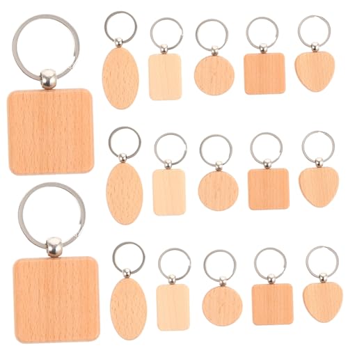 LIFKOME 15 Stück Teiliges Blanko Schlüsselanhänger aus Natur Buchenholz mit Ringen Vielseitige DIY Schlüsselringe in Fünf Formen Rund Herz Oval Quadratisch Beschriftbar und Gravierbar für LIFKOME 15 Stück Teiliges Blanko Schlüsselanhänger aus Natur Buchenholz mit Ringen Vielseitige DIY Schlüsselringe in Fünf Formen Rund Herz Oval Quadratisch Beschriftbar und Gravierbar für von LIFKOME