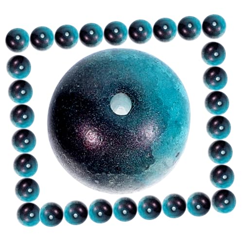 LIFKOME 150 Stück Glasperlen Glatte Oberfläche Vielseitig für Schmuckherstellung Girlanden und DIY Projekte zum Auffädeln für Armbänder und Haarschmuck Farblich Blau schwarz Gemischt von LIFKOME