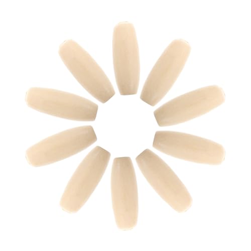 LIFKOME 150 Stück Oval Holzperlen Bohrung für Diy Schmuckherstellung Natürliche Spacerperlen für Kreative Bastelprojekte für Vorhänge und Taschen von LIFKOME