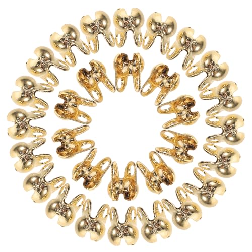 LIFKOME 150-teiliges Schmuck-endschnallen-set, Quetschperlen, Knotenabdeckungen, Muschel-endkappen Für Die Herstellung Von Diy-halsketten Und Armbändern, Stabile Metall-endkappe von LIFKOME