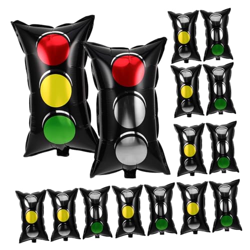 LIFKOME 16 Stück Teiliges Ampel Folienballon aus Hochwertiger Folie Wiederverwendbar Leuchtende Rot-gelb-grün Farben Kinderfreundlich Auffällige Verkehrsampel Dekoration für Rennwagen LIFKOME 16 Stück Teiliges Ampel Folienballon aus Hochwertiger Folie Wiederverwendbar Leuchtende Rot-gelb-grün Farben Kinderfreundlich Auffällige Verkehrsampel Dekoration für Rennwagen von LIFKOME