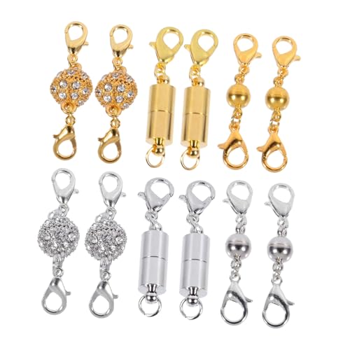 LIFKOME 16 Stück Teiliges DIY Schmuck Magnetverschluss Rundes Verbindungsstück in Gold und Silber Langlebige Magnetverschlüsse für Halsketten und Armbänder Einfache Handhabung Sicher und LIFKOME 16 Stück Teiliges DIY Schmuck Magnetverschluss Rundes Verbindungsstück in Gold und Silber Langlebige Magnetverschlüsse für Halsketten und Armbänder Einfache Handhabung Sicher und von LIFKOME