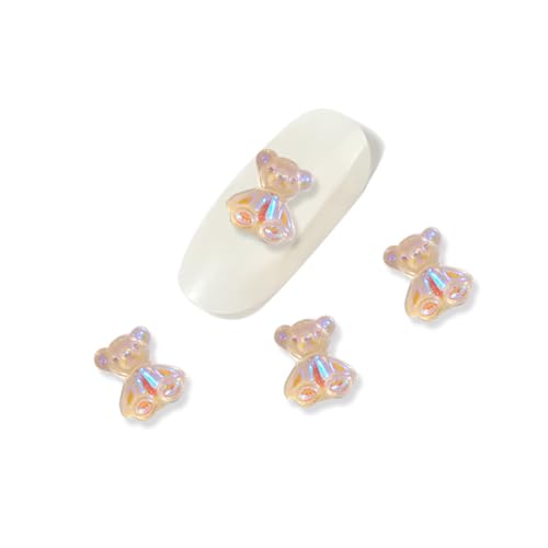LIFKOME 160 Stück Teiliges Nageldekor Schimmer effekt Niedliche Bärchen nail Art Charms in Farben Sichere Maniküre verzierung für Kreative Nailart und Individuelles Design von LIFKOME