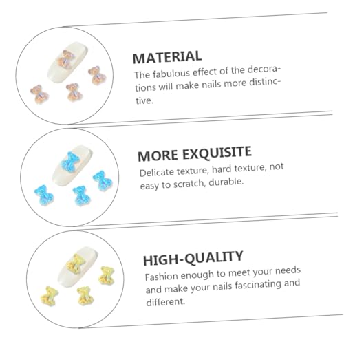 LIFKOME 160 Stück Teiliges Nail Art Farbigen Glitzer bärchen Nagelsticker für DIY Maniküre Sichere Nail Art Dekorationen für Kreative Nagelkunst und Individuellen Nagelschmuck von LIFKOME