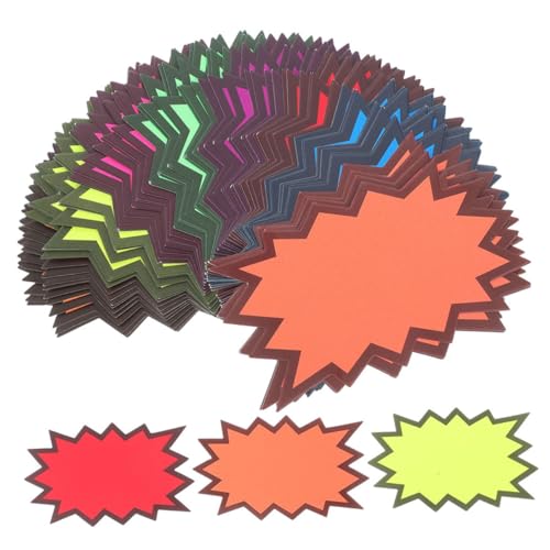 LIFKOME 160pcs Neon Sale Tags Für Einzelhandelsgeschäfte Design Marking Tags Blank Burst Paper Schilder Für Werbung Supermarkt Display Garage LIFKOME 160pcs Neon Sale Tags Für Einzelhandelsgeschäfte Design Marking Tags Blank Burst Paper Schilder Für Werbung Supermarkt Display Garage von LIFKOME
