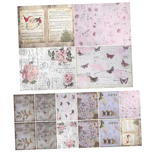 LIFKOME 16Stücke Vintage Scrapbooking Teiliges Retro Hintergrundpapier für DIY Projekte Dekoratives Sammelalbum mit Einzigartigen Mustern und Klaren Designs LIFKOME 16Stücke Vintage Scrapbooking Teiliges Retro Hintergrundpapier für DIY Projekte Dekoratives Sammelalbum mit Einzigartigen Mustern und Klaren Designs von LIFKOME