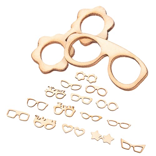 LIFKOME 17Stücke Holzanhänger für DIY Brillen Bastelbedarf Unbemalte Holzscheiben im Brillen Design Bastelmaterialien für Glatt und Gratfrei für Kunstprojekte LIFKOME 17Stücke Holzanhänger für DIY Brillen Bastelbedarf Unbemalte Holzscheiben im Brillen Design Bastelmaterialien für Glatt und Gratfrei für Kunstprojekte von LIFKOME