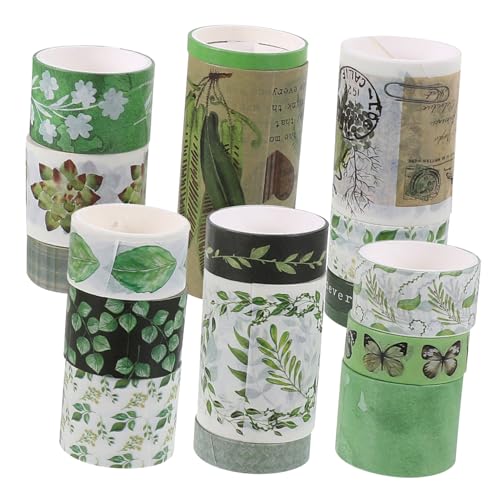 LIFKOME 18 Rollen Vintage Aesthetic Washi Tape Dekoratives Klebeband für Scrapbooking DIY Handwerk Geschenkverpackung und Kreative Projekte pro Rolle Mintfarbenes Design von LIFKOME