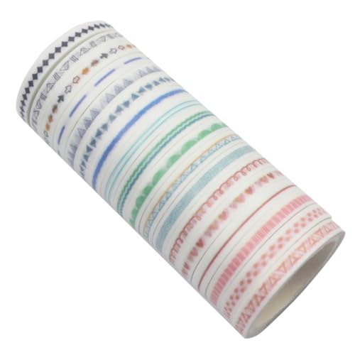 LIFKOME 18 Rollen Washi Tape Dekorative Klebebänder mit Mustern für Scrapbooking und Diy Projekte pro für Kunsthandwerk und von LIFKOME