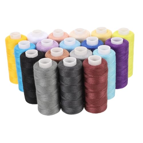 LIFKOME 18 Stück Bunte Polyester Nähfäden mit Spulen für Hand und Maschinenstich für Diy Projekte und Reparaturen LIFKOME 18 Stück Bunte Polyester Nähfäden mit Spulen für Hand und Maschinenstich für Diy Projekte und Reparaturen von LIFKOME