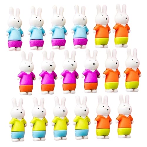 LIFKOME 18 Stück Teiliges Kaninchen radiergummi Bunte Tier radierer Ungiftig für Schüler Vielseitig Einsetzbar als Klassenraum preise Dekorative Schreibwaren Kindgerechte Zufällige Farbe von LIFKOME