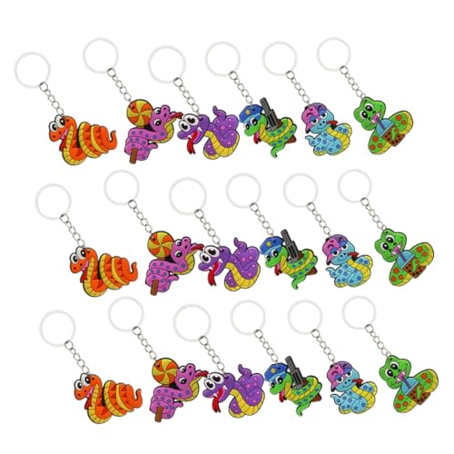 LIFKOME 18 Stück Teiliges Kreative Cartoon schlangen Schlüsselanhänger Bunte Tierparty Gastgeschenke Dekorative Schlüsselketten für Kindergeburtstag Shower und Geschenkideen LIFKOME 18 Stück Teiliges Kreative Cartoon schlangen Schlüsselanhänger Bunte Tierparty Gastgeschenke Dekorative Schlüsselketten für Kindergeburtstag Shower und Geschenkideen von LIFKOME