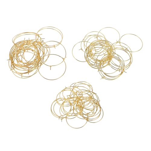 LIFKOME 180 Stück Teiliges Earring Making Goldfarbenen Drahtkreisen Hautfreundliche Schmuckzubehör DIY Ohrring Rohlinge für Kreative Ohrstecker Herstellung von LIFKOME