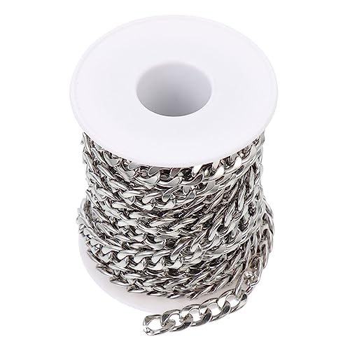 LIFKOME 1Rolle DIY Halskette Kette Mehrzweck Schmuckkette Für Basteln Und Schmuckherstellung Kette Stahlfarbe Für Herren Schmuck von LIFKOME