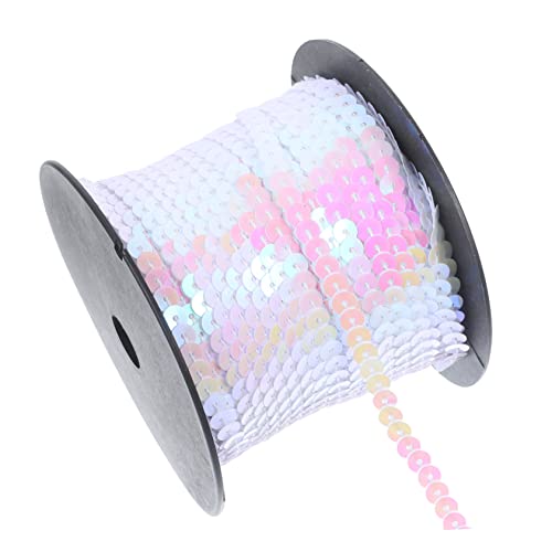 LIFKOME 1Rolle DIY Pailletten Für Kleidung Yards PVC Pailletten Milchweiß Vielseitig Einsetzbare Dekoration Für Handwerk Schmuck Und Taschen Hochwertige Wiederverwendbare Runde von LIFKOME