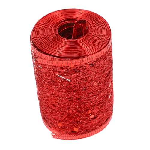 LIFKOME 1Rolle Dekoratives Hohlfunknetzband für DIY Projekte Geschenkverpackung Weihnachtsbaumdekoration Stilvolle Bastelarbeiten und Feste von LIFKOME