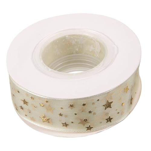 LIFKOME 1Rolle Goldenes Sternen Organdy Geschenkverpackungsband Elegantes Geschenkband Für Dekoration Zartes Geschenkband Für Hochzeiten Geburtstagsfeiern Und Festlichkeiten LIFKOME 1Rolle Goldenes Sternen Organdy Geschenkverpackungsband Elegantes Geschenkband Für Dekoration Zartes Geschenkband Für Hochzeiten Geburtstagsfeiern Und Festlichkeiten von LIFKOME