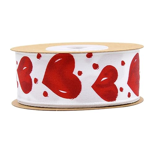LIFKOME 1Rolle Herzband Geschenkband Druckmotiv Herzen Dekorationsband für Hochzeiten und Robustes und Langlebiges Material für Bastelprojekte LIFKOME 1Rolle Herzband Geschenkband Druckmotiv Herzen Dekorationsband für Hochzeiten und Robustes und Langlebiges Material für Bastelprojekte von LIFKOME