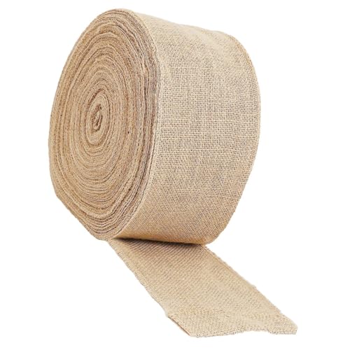 LIFKOME 1Rolle Jute Stoffband Geschenkband für DIY Handwerk Party Dekoration und Hochzeiten Verschönern und Urlaubsprojekte Langlebig und Verschleißfest von LIFKOME