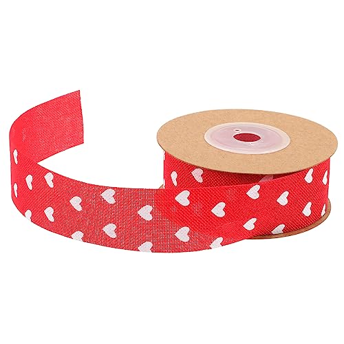 LIFKOME 1Rolle Valentinstag Geschenkband Rote Yards für DIY Dekorationen Geschenkverpackung und Bogenbinden Hochwertigem Leinenimitat Faltfrei und Langlebig von LIFKOME