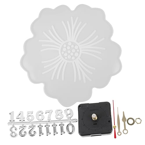 LIFKOME Selbstgemacht Silikon Wanduhr Form Blumen Design Wiederverwendbar für Kunsthandwerk 1 Stück Kompatibel mit Epoxidharz für Heimwerkerprojekte von LIFKOME