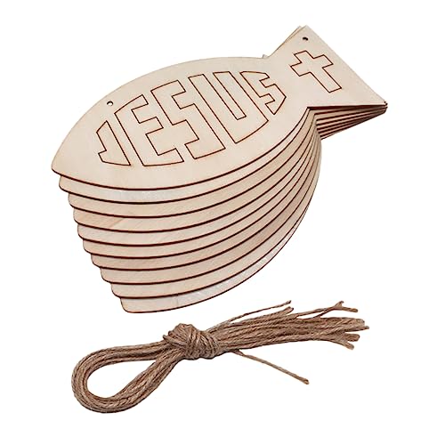 LIFKOME 1Satz DIY Fischförmige Holzstücke Für Dekoration Unvollendete Holzscheiben Mit Jute Schnur Für Bastelprojekte Tischdeko Und Gestaltung Von Feiern LIFKOME 1Satz DIY Fischförmige Holzstücke Für Dekoration Unvollendete Holzscheiben Mit Jute Schnur Für Bastelprojekte Tischdeko Und Gestaltung Von Feiern von LIFKOME