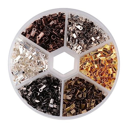 LIFKOME 1Satz Eisen Faltklemmen Enden für DIY Schmuckherstellung für Lederarmbänder Seiden und Satinschnüre zur Auswahl LIFKOME 1Satz Eisen Faltklemmen Enden für DIY Schmuckherstellung für Lederarmbänder Seiden und Satinschnüre zur Auswahl von LIFKOME