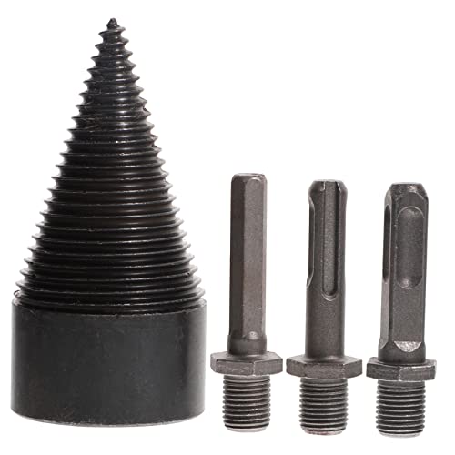 LIFKOME 1Satz Holzbohrer Holzspalter Kegelbohrer mit Griff Holzsplitter für Elektrische Bohrmaschinen Adapter für Effizientes Spalten von von LIFKOME