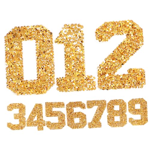 LIFKOME 1Satz Nummern Mantelflicken mit Strasssteinen DIY Kleiderflicken für Shirts Hosen und Rucksäcke Goldene Zahlen Einfach Aufzubügeln und Dekorativ LIFKOME 1Satz Nummern Mantelflicken mit Strasssteinen DIY Kleiderflicken für Shirts Hosen und Rucksäcke Goldene Zahlen Einfach Aufzubügeln und Dekorativ von LIFKOME