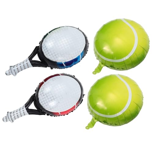 LIFKOME 1Satz Tennis Geburtstagsparty Zubehör Set Teiliges Set Tennisschläger Luftballons Pastellfarben Robuste Aluminiumfolie Leckagesicher für Sport LIFKOME 1Satz Tennis Geburtstagsparty Zubehör Set Teiliges Set Tennisschläger Luftballons Pastellfarben Robuste Aluminiumfolie Leckagesicher für Sport von LIFKOME
