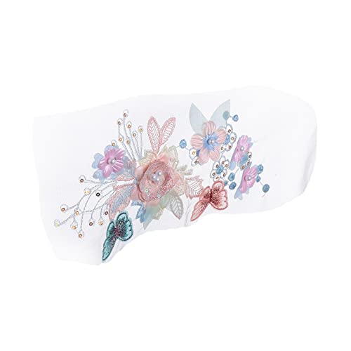 LIFKOME 1Stück Blumenstickerei Patch Applikation Stoffaufkleber für DIY Kleidung Taschen und Handwerk Farbiges Design für Styles und Projekte von LIFKOME