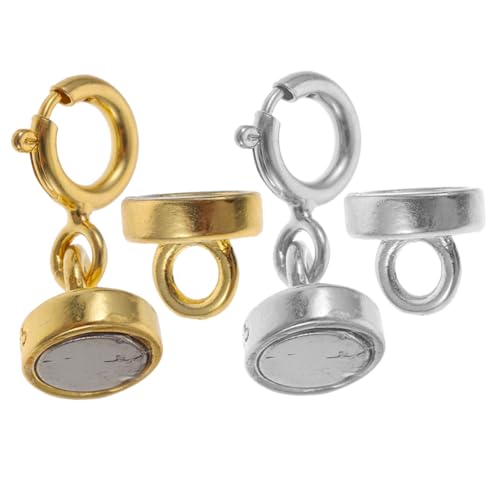 LIFKOME 2 Paare Magnetverschluss für Schmuck Silber Verlängerungskette mit Magnetverschluss für und Armbänder Paket Elegantes Design für DIY Schmuckherstellung von LIFKOME