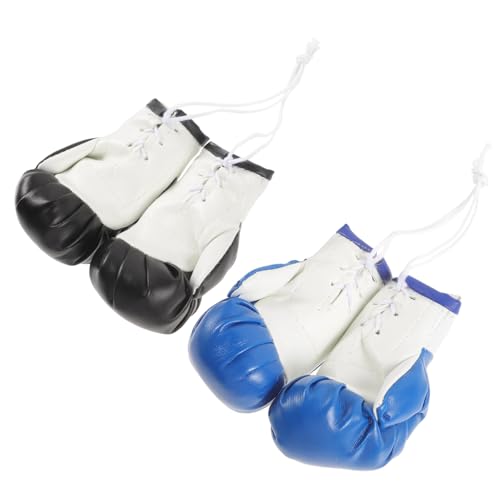 LIFKOME 2 Paare Mini Boxhandschuhe Anhänger aus Langlebigem PVC Fein Verarbeitet Leichte Schlüssel Taschen dekoration Geeignet für Auto Haushalt und Modische Accessoires von LIFKOME