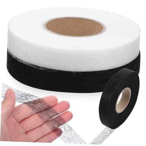 LIFKOME 2 Rollen Doppelseitiges Bügel Saumband Textilkleber zum Aufbügeln kein Nähen Stark Haftendes Hem Tape für Kleidung Reparatur und DIY Stoffprojekte von LIFKOME
